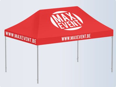 makkelijk op te stellen tent van 3 x 4,5 meter